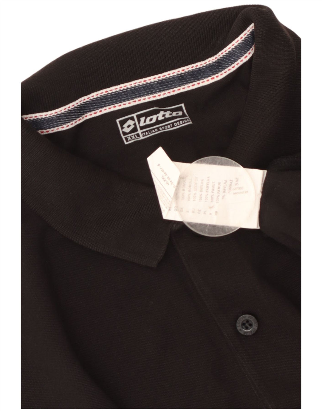 Lotto Herre Polo Shirt 2XL Sort Bomuld