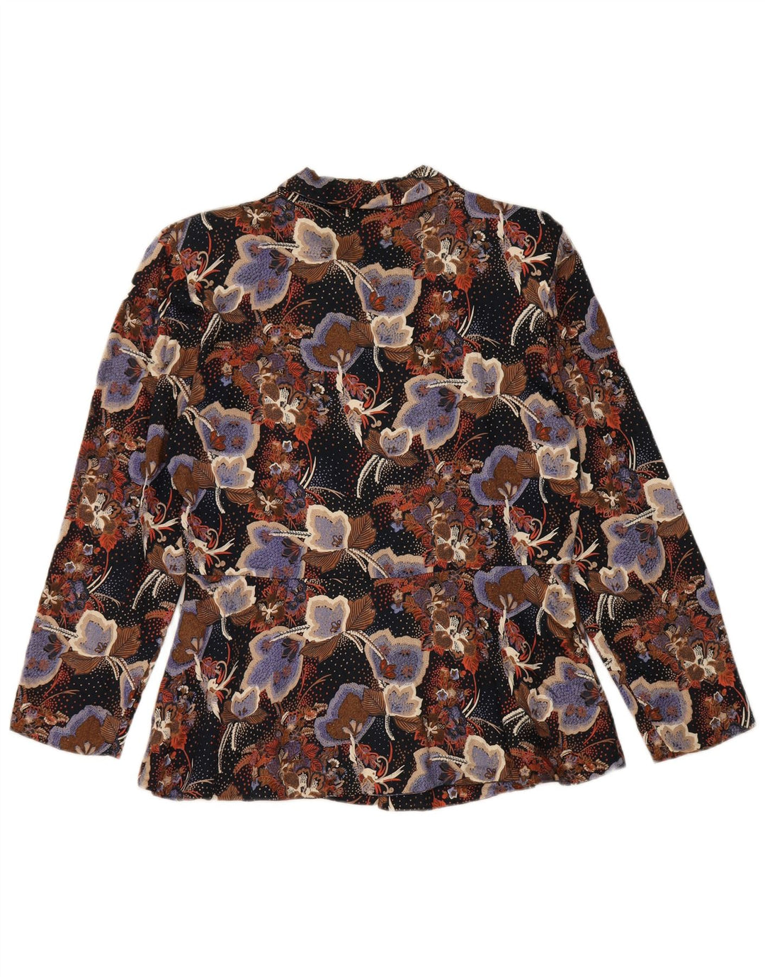 Vintage dameskjorte bluse UK 14 Medium Multicolored Floral