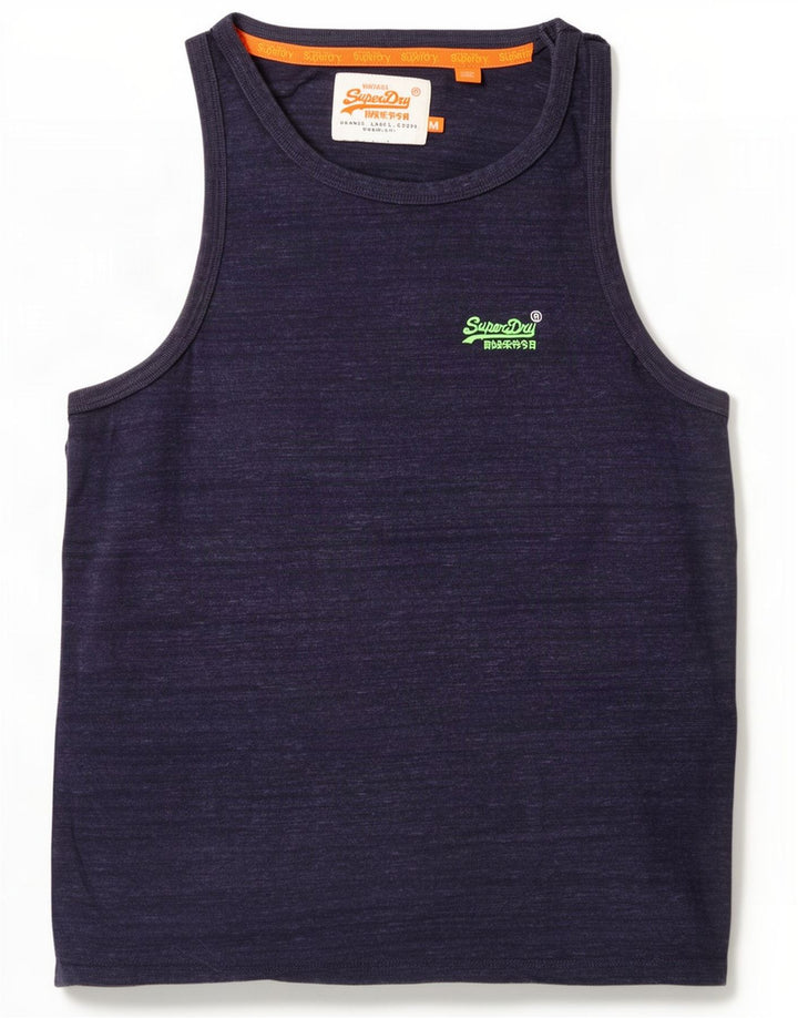Superdry Herrevest Top Medium Marineblå Flecked Bomuld