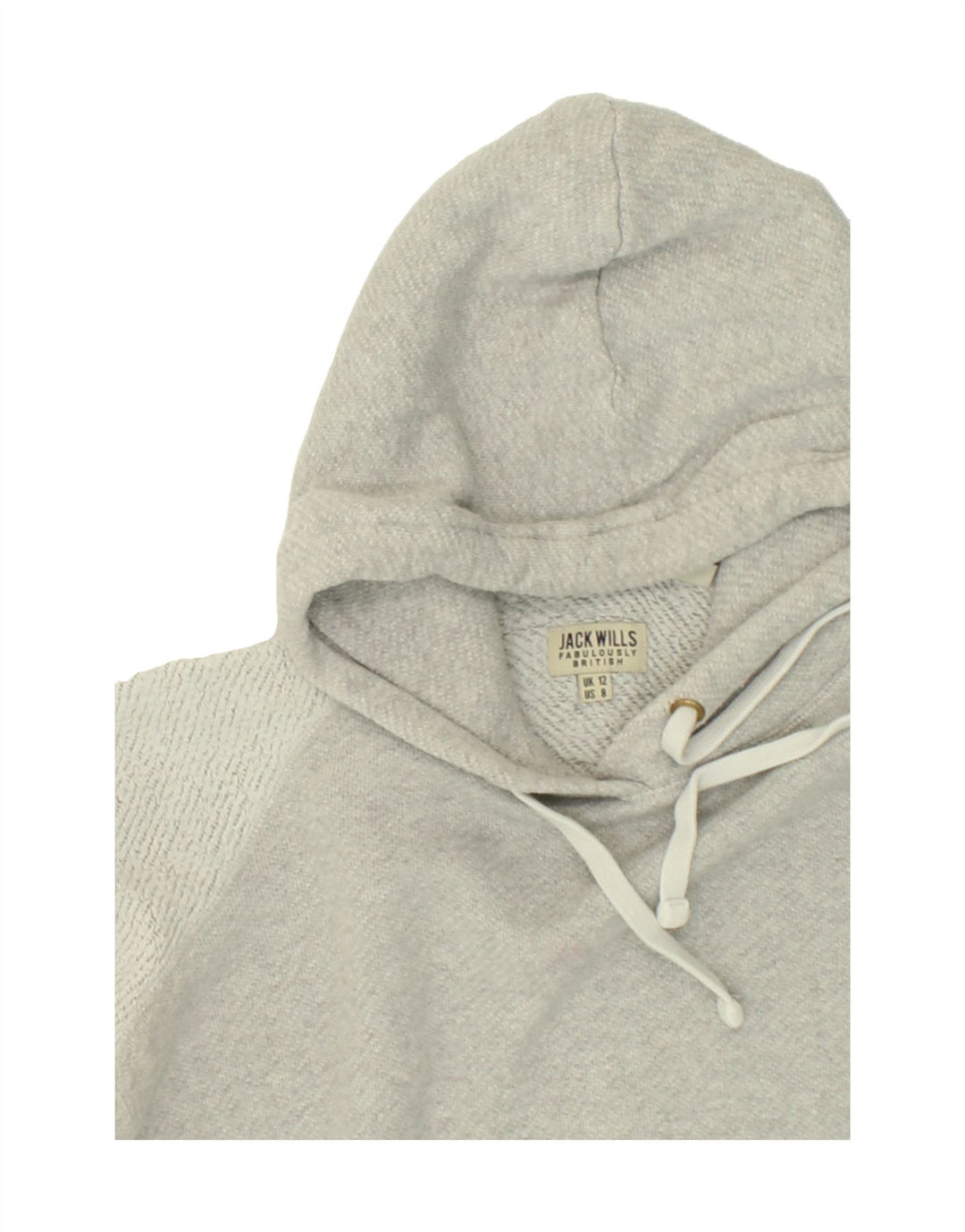 JACK WILLS Womens Hoodie Jumper UK 12 Medium Grey Cotton Vintage Jack Wills and Second-Hand Jack Wills from Messina Hembry 