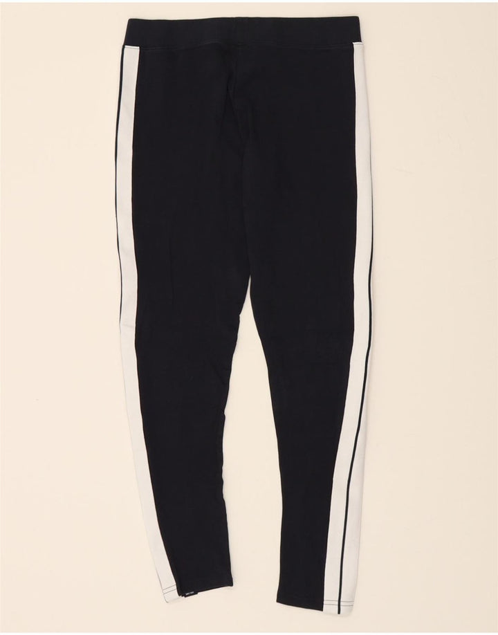 ELLESSE Womens Leggings UK 10 Small  Navy Blue Colourblock Cotton Vintage Ellesse and Second-Hand Ellesse from Messina Hembry 