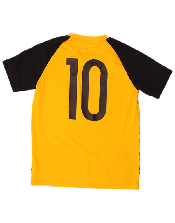 Adidas Boys MESSI Grafisk T-Shirt Top 11-12 År Gul Polyester Sports