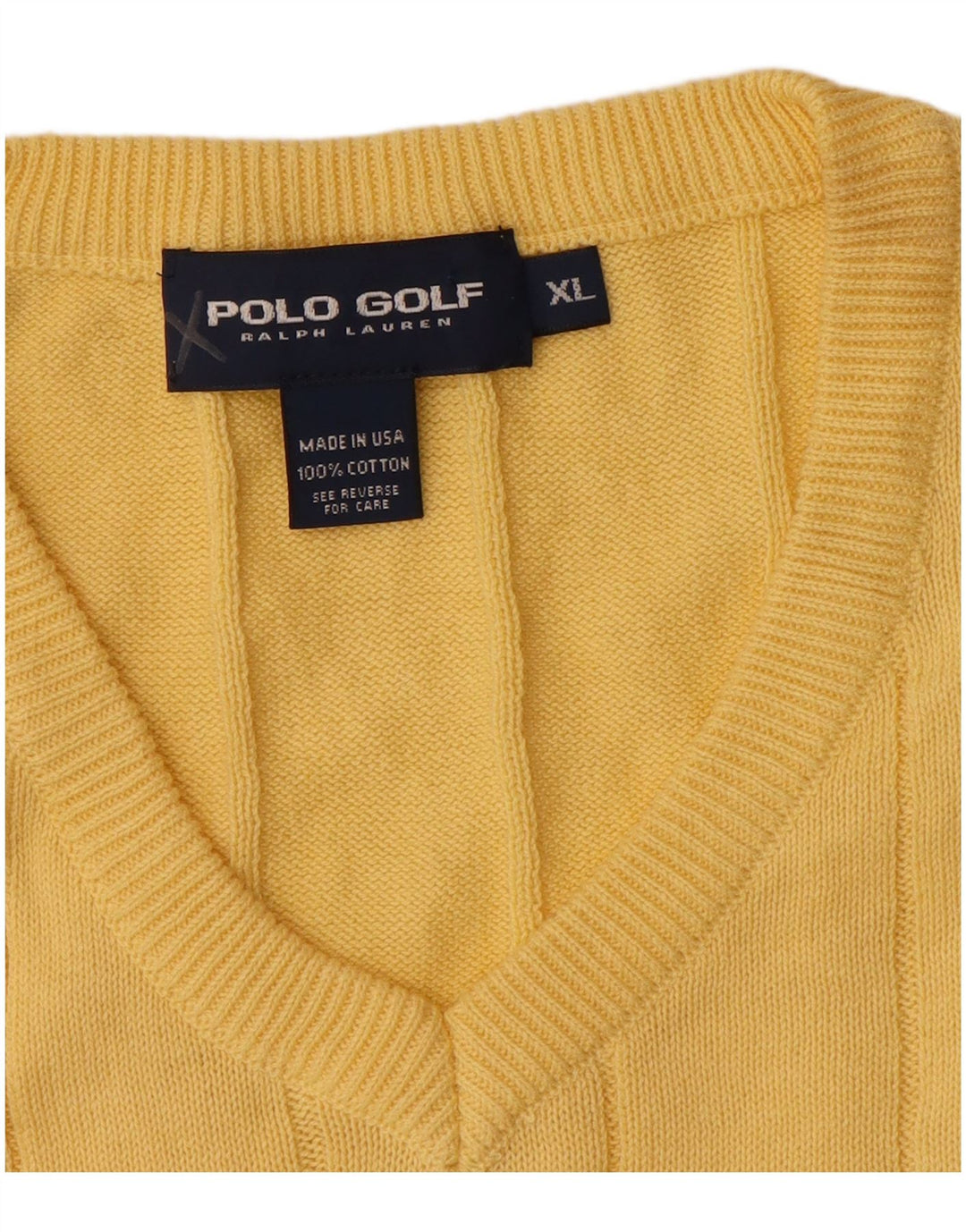 POLO RALPH LAUREN Herrevest Tank Top XL Gul Bomuld