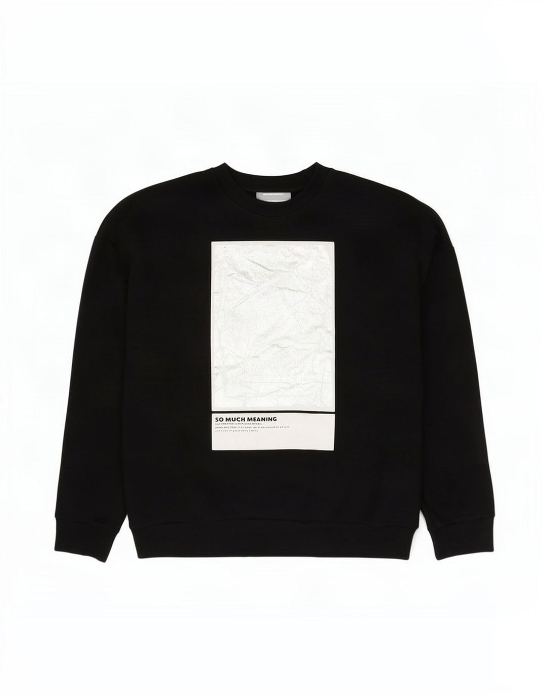 Zara Dame Grafisk Oversized Sweatshirt Jumper UK 16 Stor Sort Bomuld