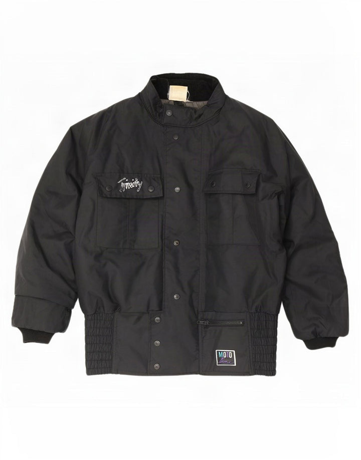 Vintage Herre Racer Jacket UK 40 Large Black Colourblock