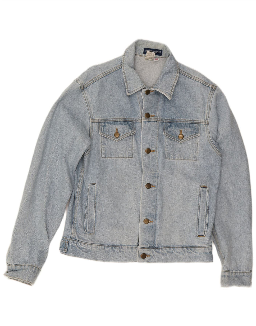American Apparel Herre denimjakke UK 38 Medium Blue Cotton