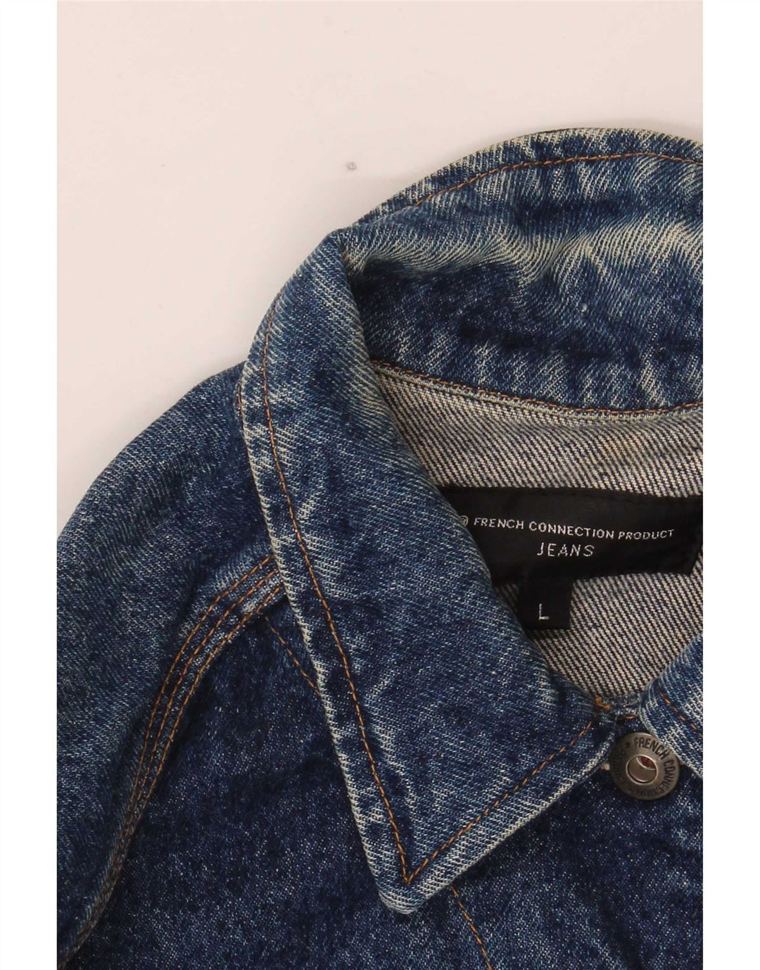 French Connection Dame denimjakke UK 16 Large Blue Cotton