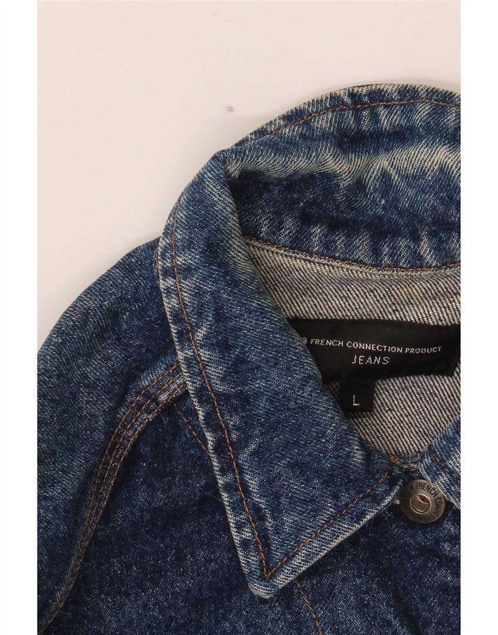 French Connection Dame denimjakke UK 16 Large Blue Cotton