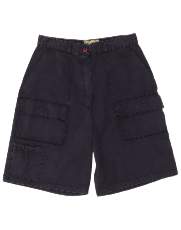 Vintage Bermuda Cargo Shorts til kvinder IT 44 Medium W28 Marineblå Bomuld