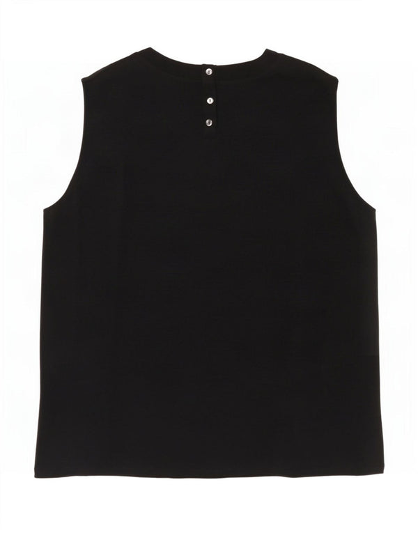 Max Mara Womens Weekend Sleeveless Blouse Top UK 16 Large Black