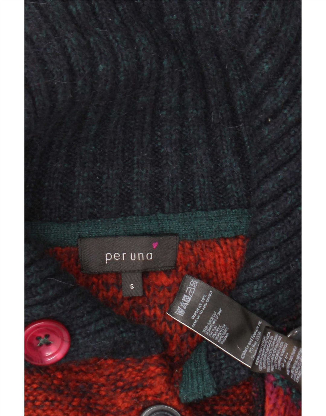 Marks & Spencer Dame Per Una Cardigan Sweater UK 10 Small Multicolored