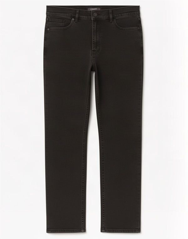 Marks & Spencer Dame Straight Jeans UK 14 Large W32 L29 Black Bomuld