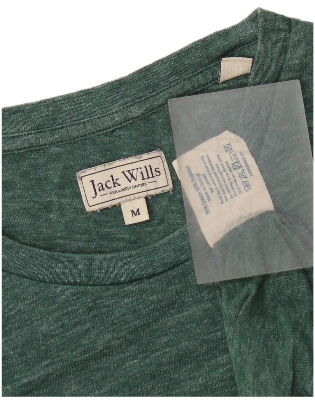 Jack Wills Herre T-shirt Top Medium Grøn Flecked Bomuld