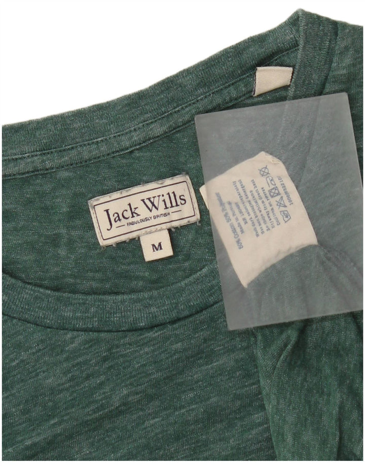 Jack Wills Herre T-shirt Top Medium Grøn Flecked Bomuld