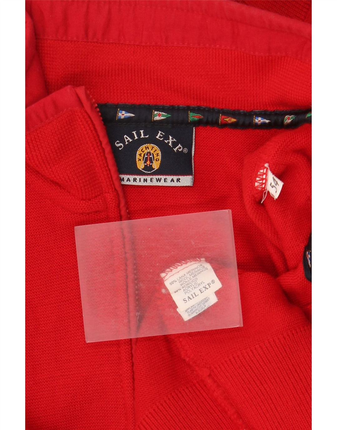 Sail Exp Herre Zip Neck Jumper Sweater IT 54 XL Rød Uld