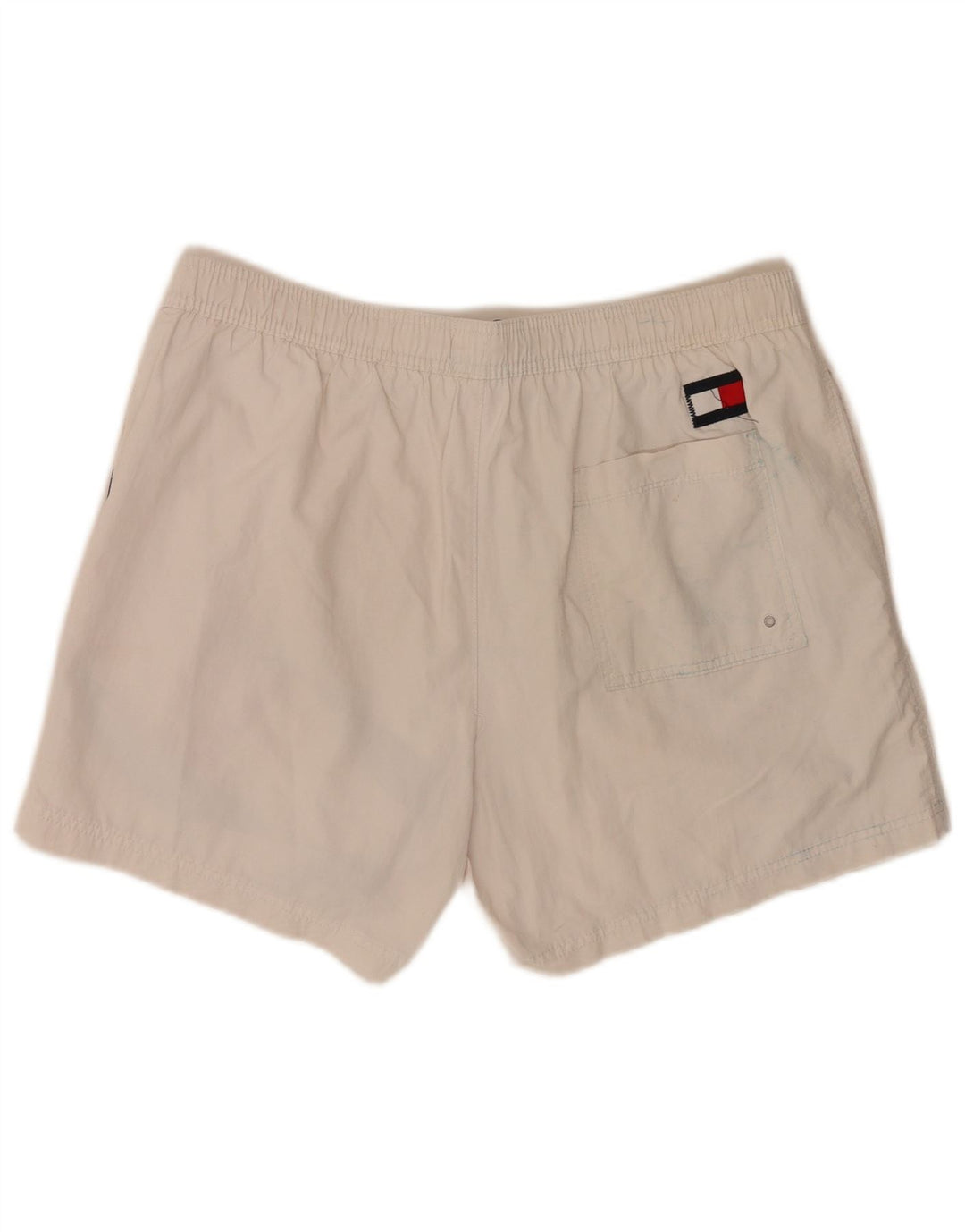 Tommy Hilfiger Herre grafiske almindelige svømmeshorts XL Hvid Colourblock