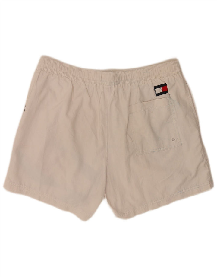 Tommy Hilfiger Herre grafiske almindelige svømmeshorts XL Hvid Colourblock