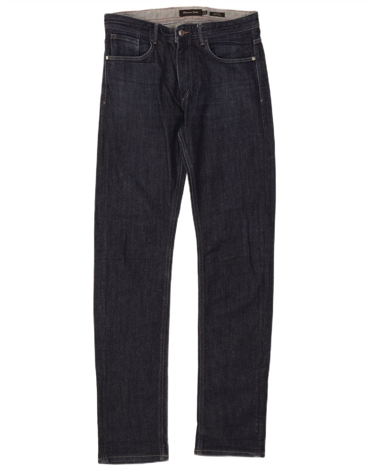 Massimo Dutti Herre Slim Jeans EU 38 Small W30 L32 Marineblå Bomuld