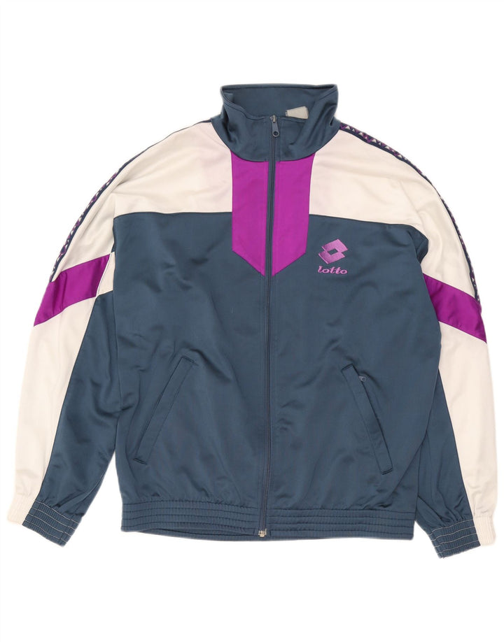 Lotto Herre grafisk hel træningsdragt Medium Navy Blue Colourblock