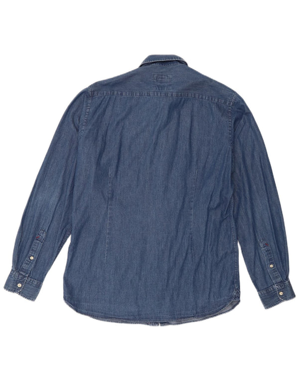 U.S. Polo Assn. Herre Slim Fit Denim Shirt Large Blue