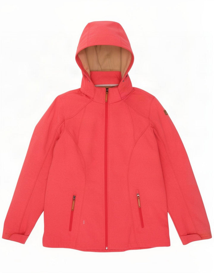 Icepeak Dame Hooded Windbreaker Jacket IT 44 Medium Pink Polyester