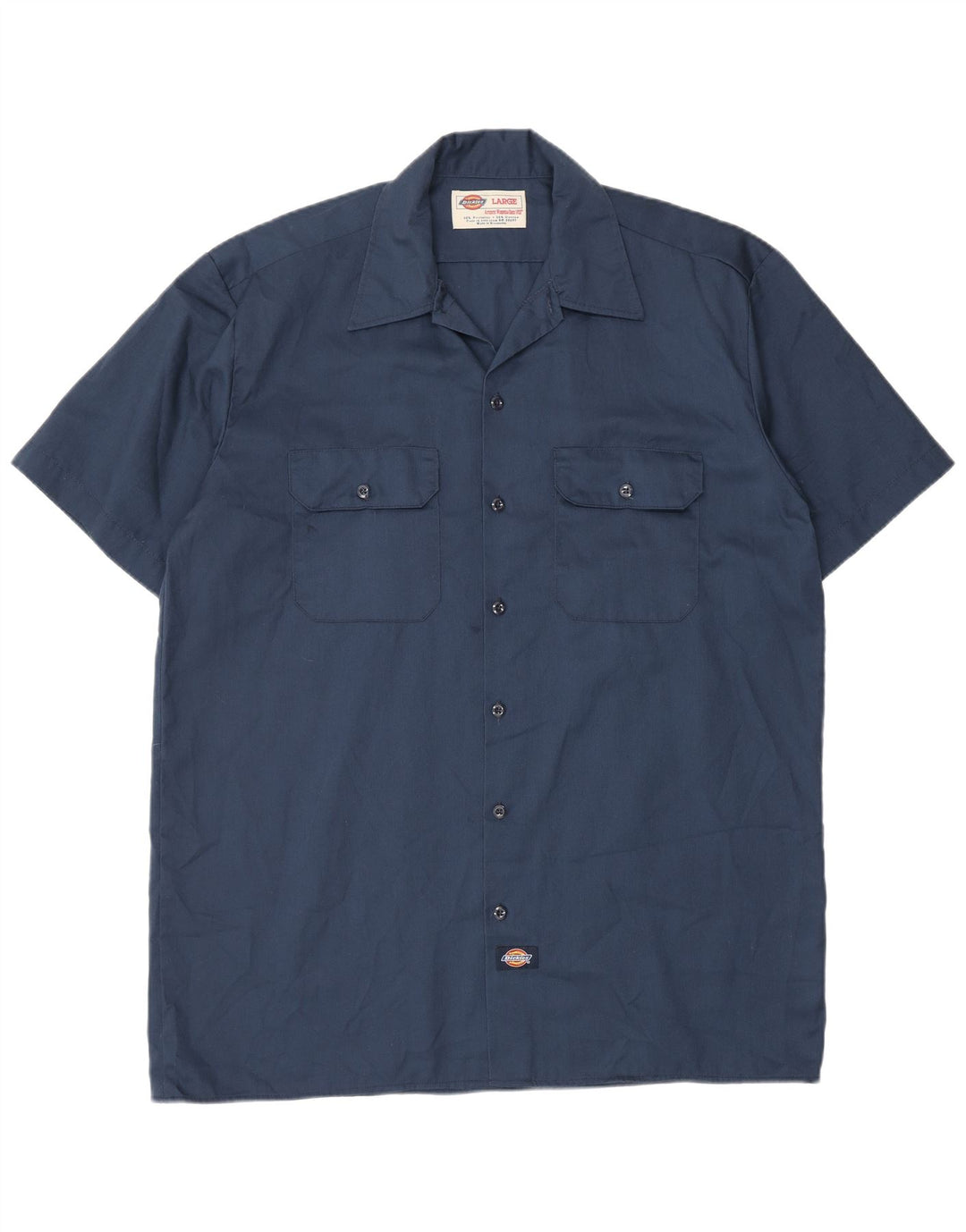 Dickies kortærmet herreskjorte Stor marineblå polyester