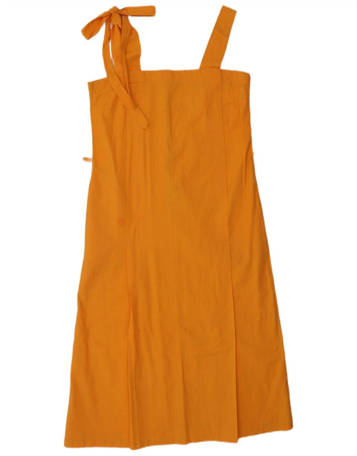 Vintage ærmeløs solkjole til kvinder IT 44 Medium Orange