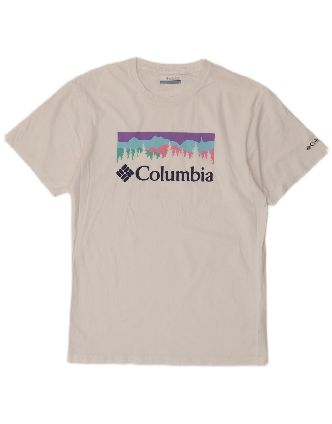 Columbia Herre grafisk T-shirt top lille hvid bomuld