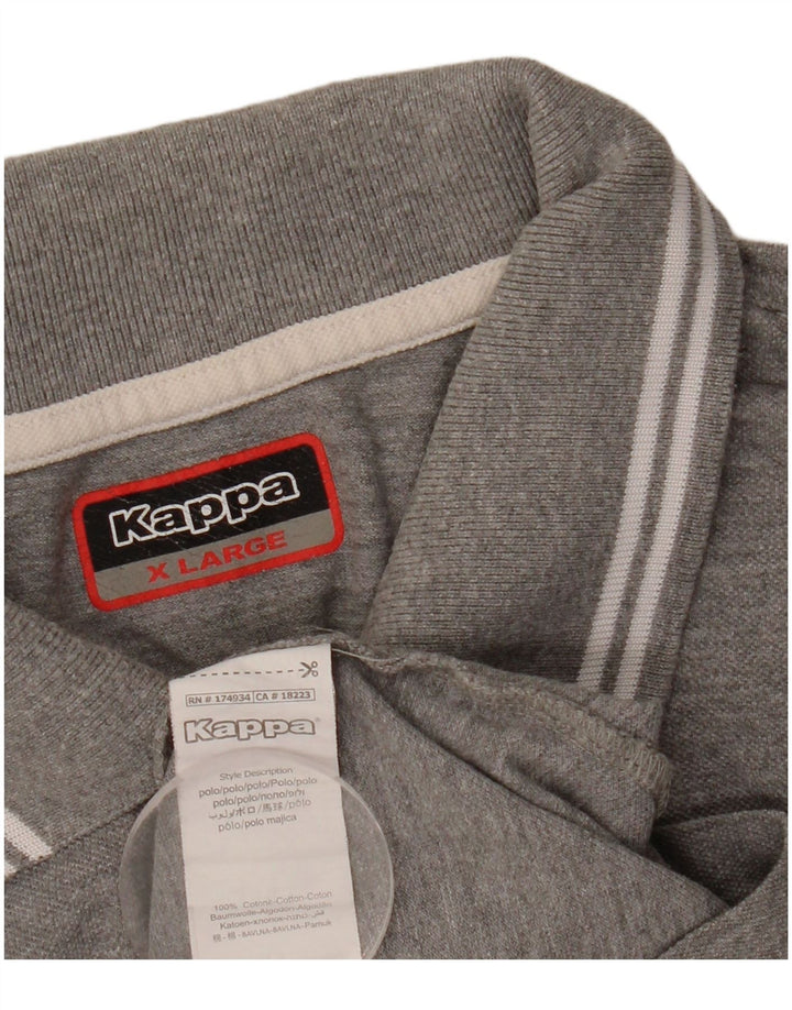 Kappa herre poloshirt XL grå bomuld