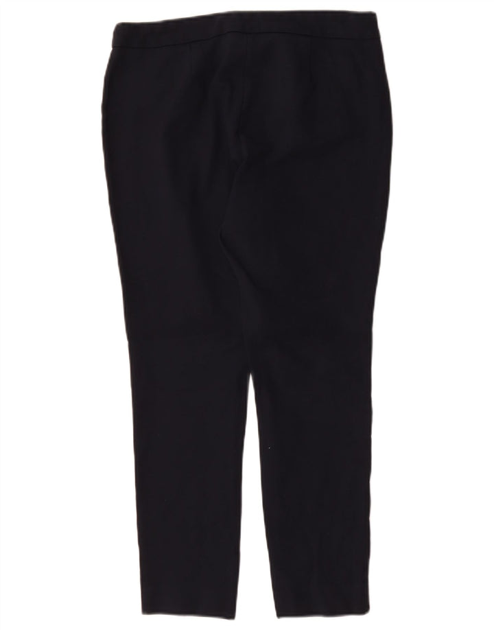 Marks & Spencer Dame Cropped Trousers UK 12 Medium W30 L25 Navy Blue