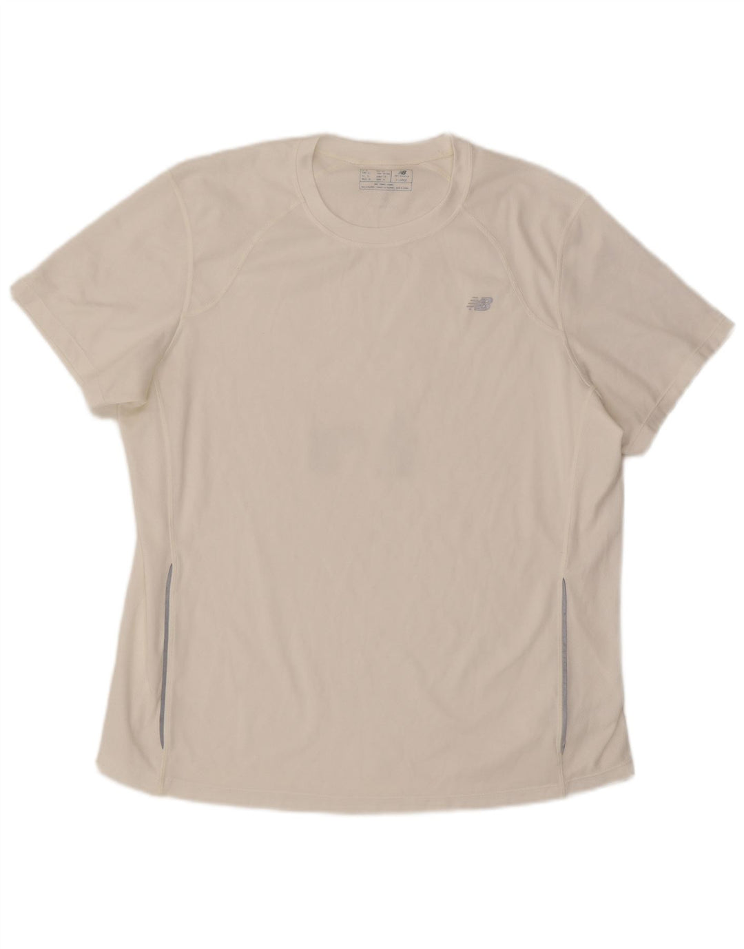 New Balance Herre T-Shirt Top XL Hvid Colourblock Polyester