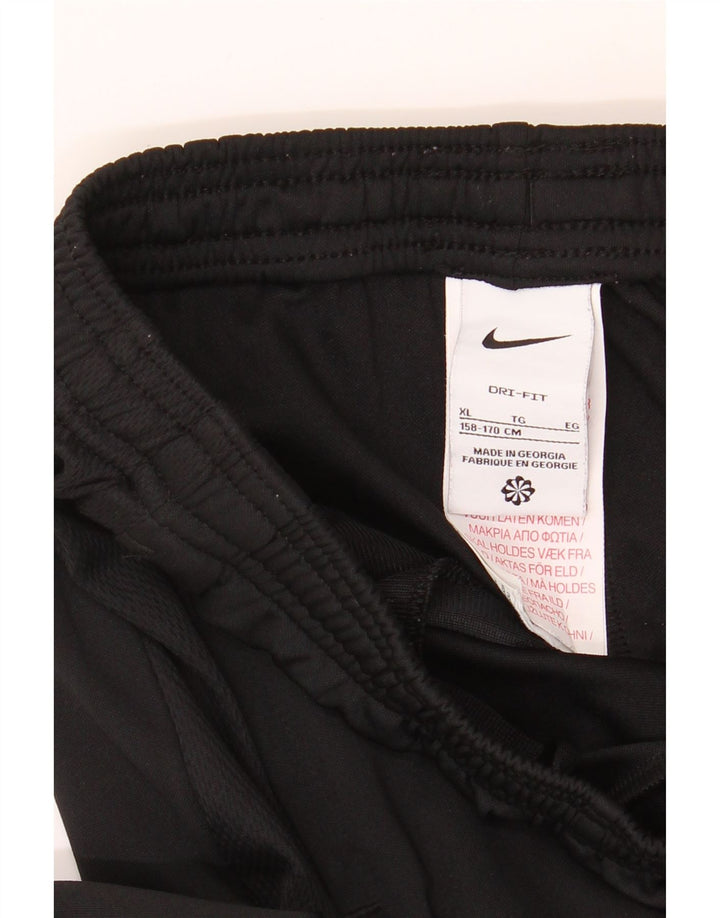 NIKE Boys Dri Fit Tracksuit Trousers 13-14 Years Black Polyester Vintage Nike and Second-Hand Nike from Messina Hembry 