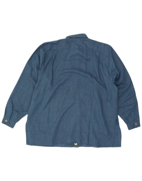 Cinzia Rocca Oversized skjorte til kvinder IT 44 Medium Blue Wool