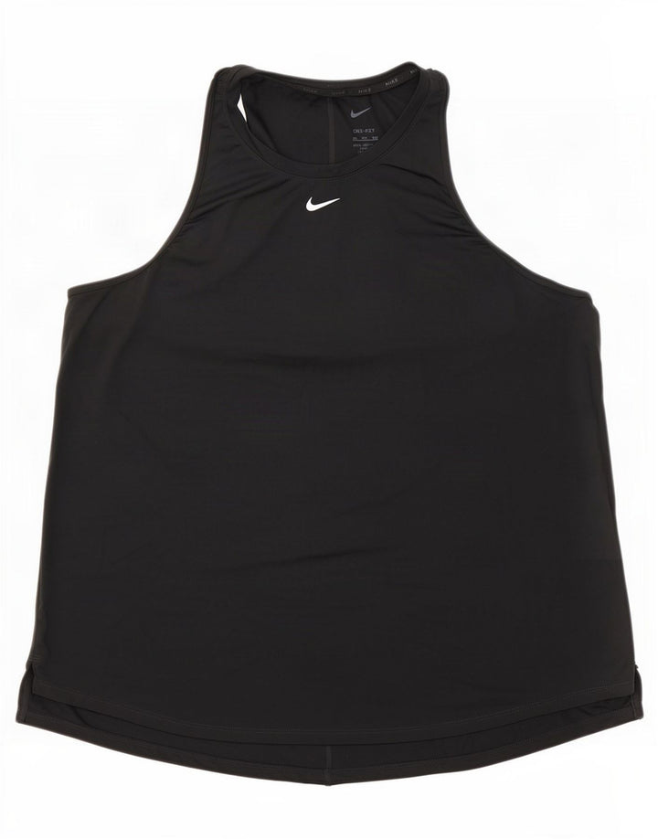 Nike Dame Dri Fit Vest Top UK 20 2XL Sort Polyester