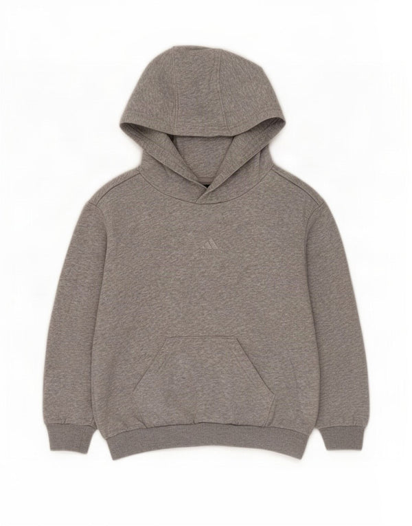 Adidas hættetrøje til drenge 6-7 år Grå Flecked Bomuld