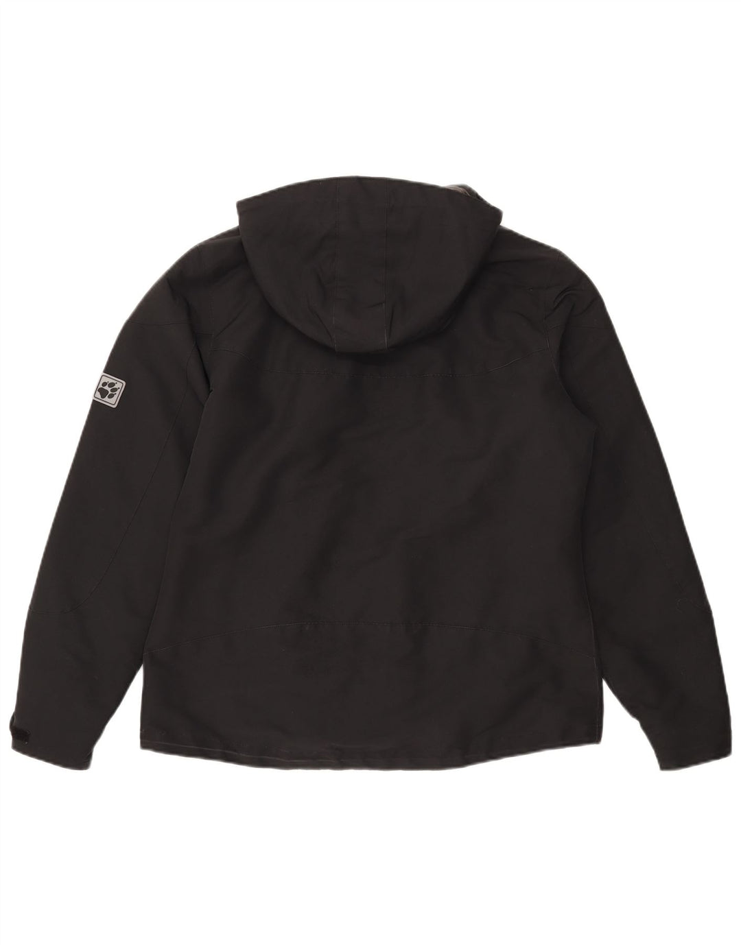 Jack Wolfskin Dame hætte vindjakke UK 16 Stor sort polyester