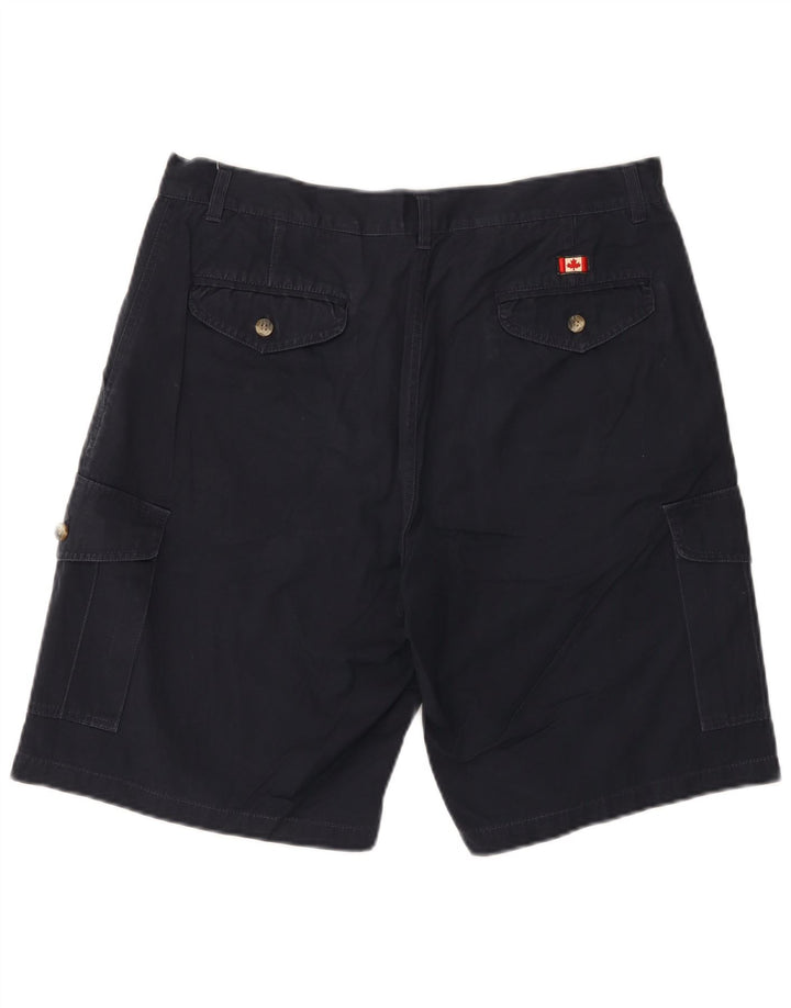 Canadiske Herre Cargo Shorts W36 Large Navy Blue Bomuld