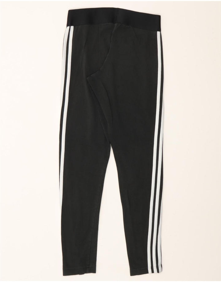 ADIDAS Womens Leggings UK 8/10 Small Black Cotton Vintage Adidas and Second-Hand Adidas from Messina Hembry 