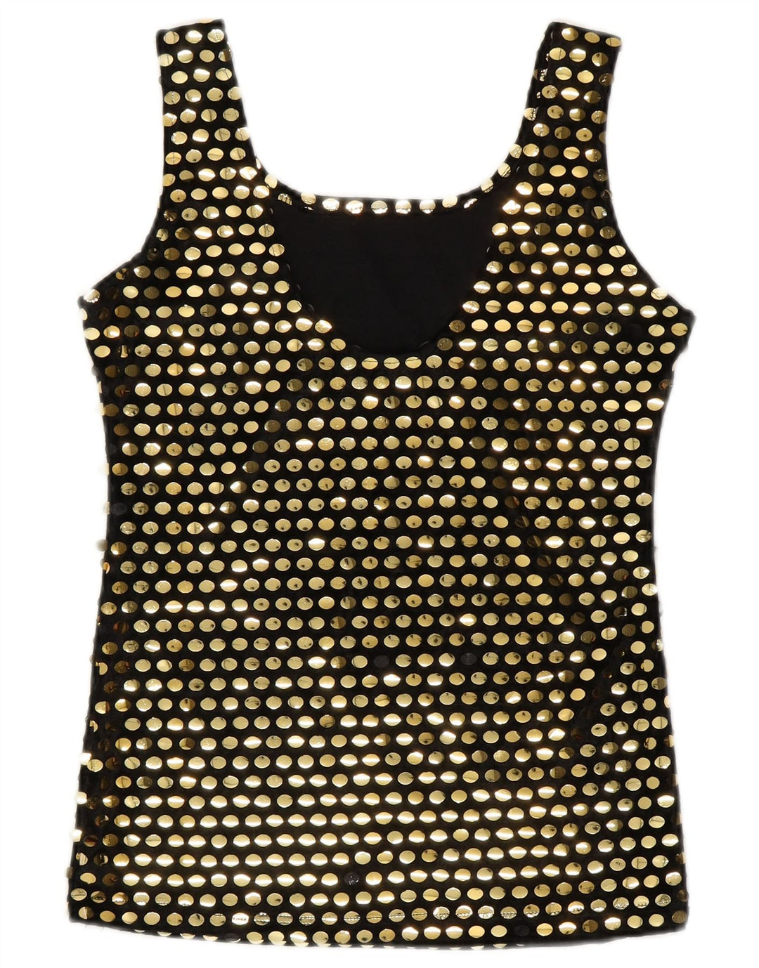 Vintage Dame ærmeløs bluse Top UK 10 Small Black Polyester