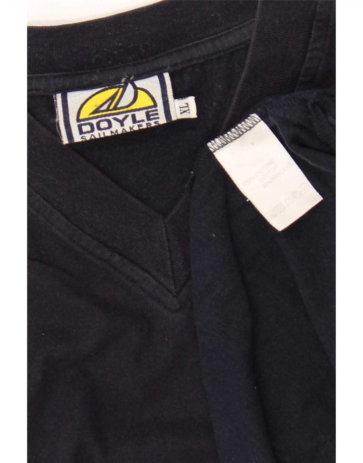 Doyle Herre grafisk T-shirt top XL marineblå bomuld