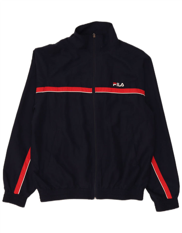 Fila Træningsdragt til mænd, topjakke, stor marineblå stribet polyester