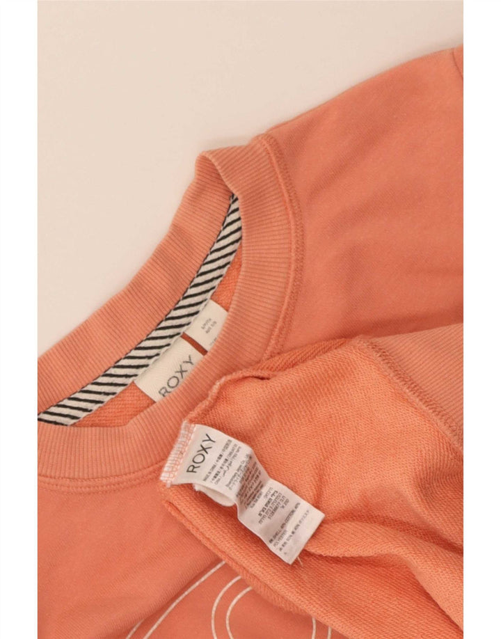 Roxy Womens Grafisk Sweatshirt Jumper UK 10 Small Pink Bomuld