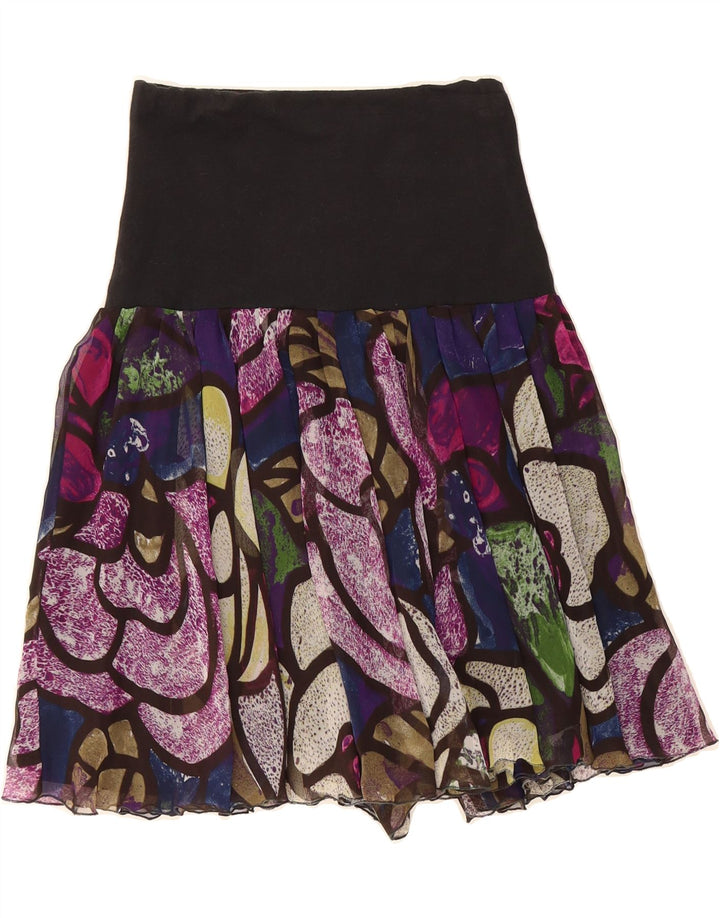 PENNY BLACK Womens Flared Skirt IT 42 Medium W24  Multicoloured Floral Vintage Penny Black and Second-Hand Penny Black from Messina Hembry 