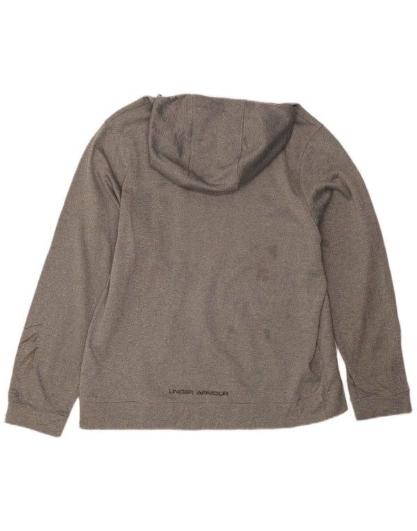 Under Armour Herre Grafisk Loose Fit Hoodie Jumper Medium Grey Flecked
