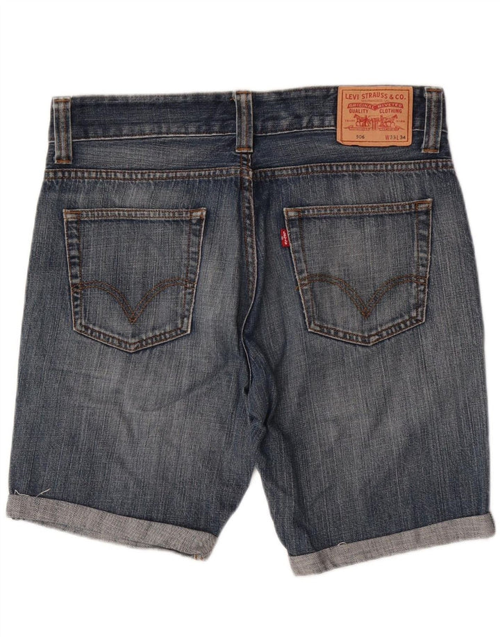 LEVI'S Mens 506 Denim Shorts W33 Medium  Blue Cotton
