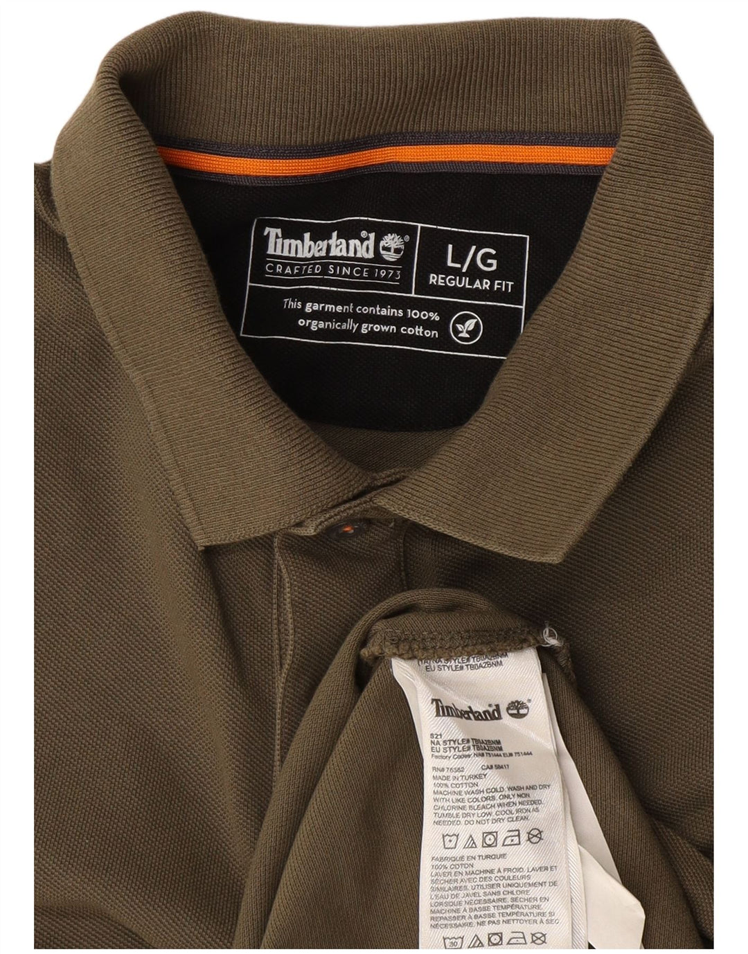 Timberland Herre Regular Fit Polo Shirt Stor Khaki Bomuld