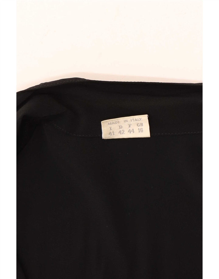 Donna Enrica Dame 2 Button Blazer Jacket UK 16 Large Black