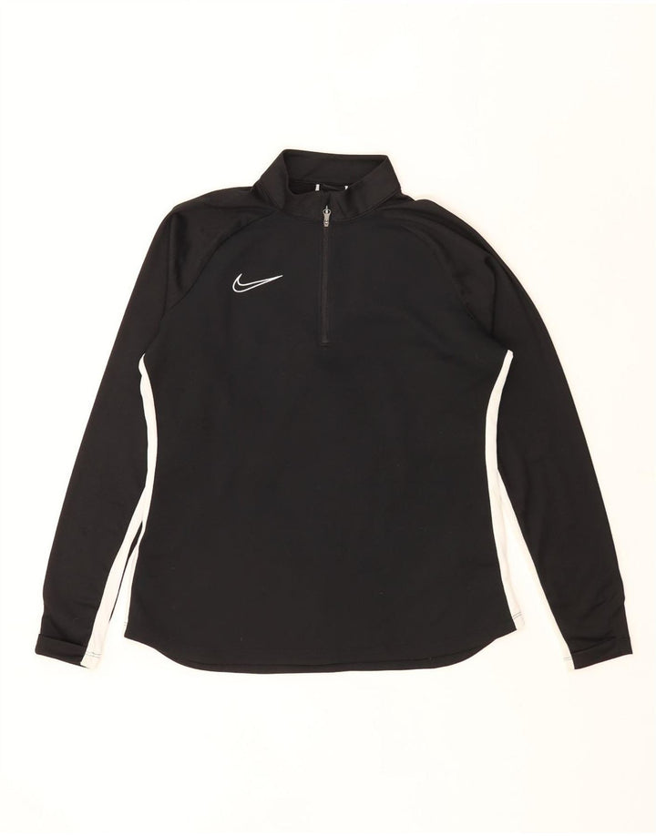 Nike Dri Fit Sweatshirt med lynlås til mænd Medium Sort Colourblock