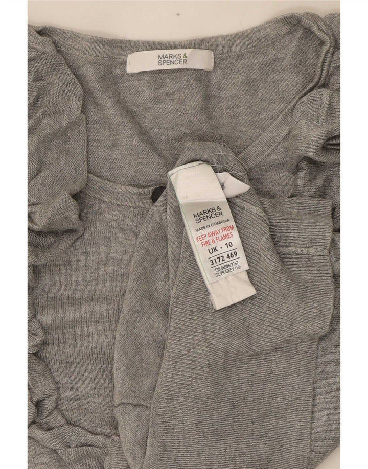 Marks & Spencer dame cardigan sweater UK 10 Small Grey Flecked