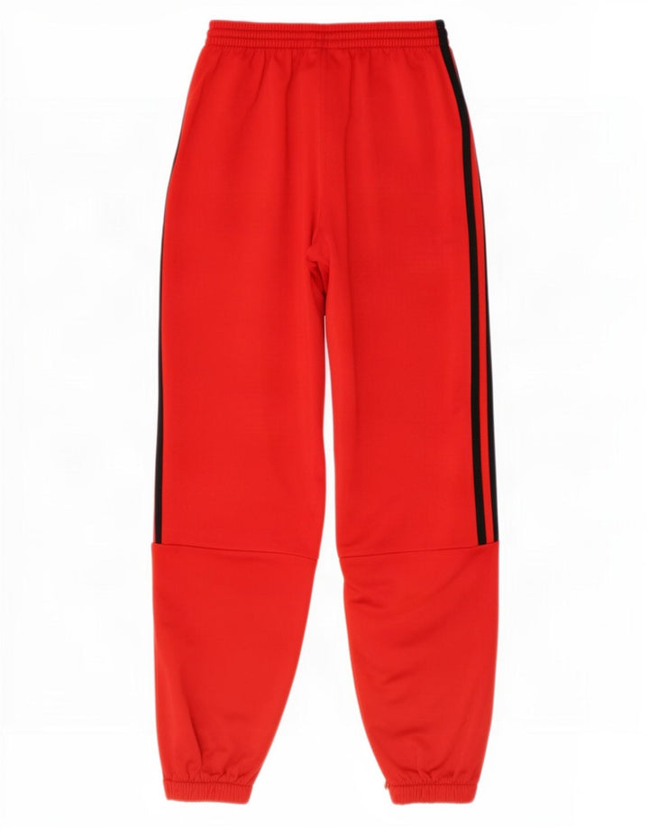 Adidas Drenge Træningsdragt Bukser Joggers 11-12 År Rød Polyester